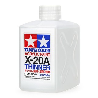 ★ไม่สามารถใช้เช็ด panel line accent color★ TAMIYA 81040 X-20A Acrylic thinner (250ml)