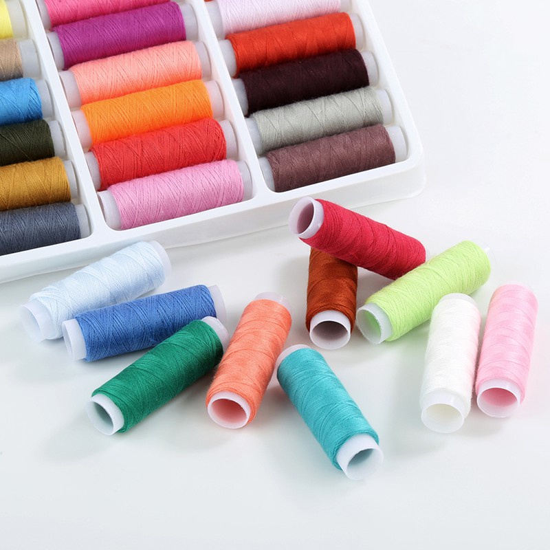 DUWEN 39 ชิ้นสีผสมเส้นด้ายโพลีเอสเตอร์ 100% ด้ายเย็บผ้าเครื่องม้วนมือเย็บปักถักร้อย 200 หลาแต่ละ Spool สำหรับชุดเย็บผ้าที่บ้าน ราคา ถูกที่สุด ดีลบีเคเค แกลเลอรีภาพที่ 5