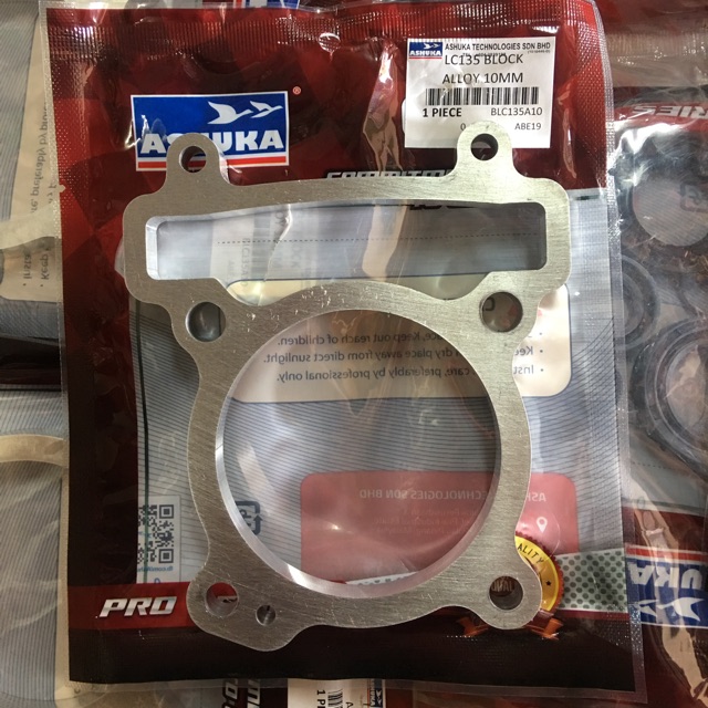 YAMAHA LC135 BLOCK GASKET ALLOY ASHUKA