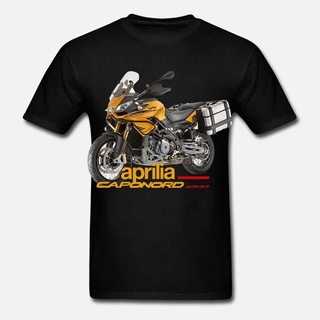 เสื้อยืด พิมพ์ลาย Aprilia Caponord 1200 Rally Motorcycles สําหรับผู้ชาย 2