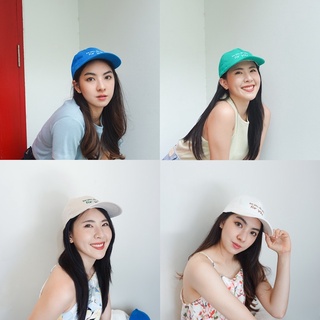 Kathi.bkk Cap: หมวกแก๊ปดีเทลปักลายหน้า (ทรง unisex)