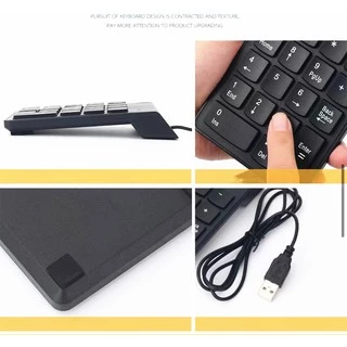 แป้นพิมพ์ตัวเลข USB แป้นพิมพ์ตัวเลข 18 ปุ่ม แป้นพิมพ์สำหรับแล็ปท็อปเดสก์ท็อปพีซี ใหม่