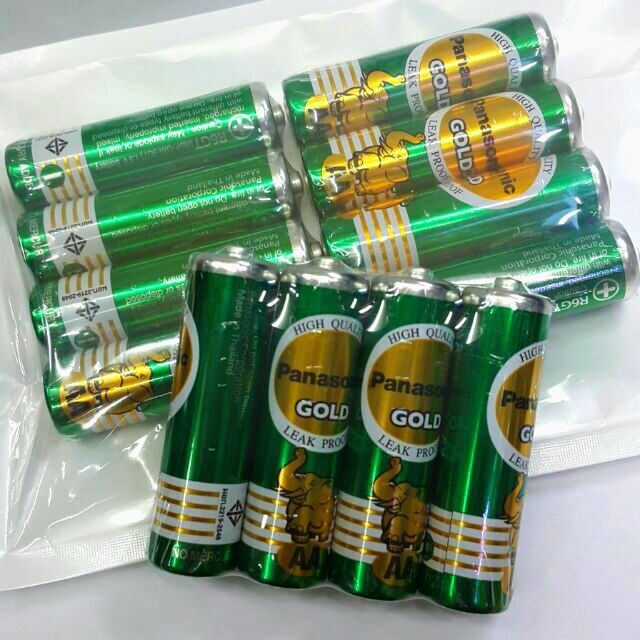 [ AA Pana เขียว 12 ก้อน ] ถ่าน Panasonic ไซต์ AA/R6GT/4SL (1.5V)