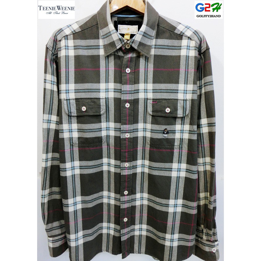 TEENEE WEENIE แท้ เสื้อเชิ๊ตแขนยาวลายสก๊อตสุดเท่ห์