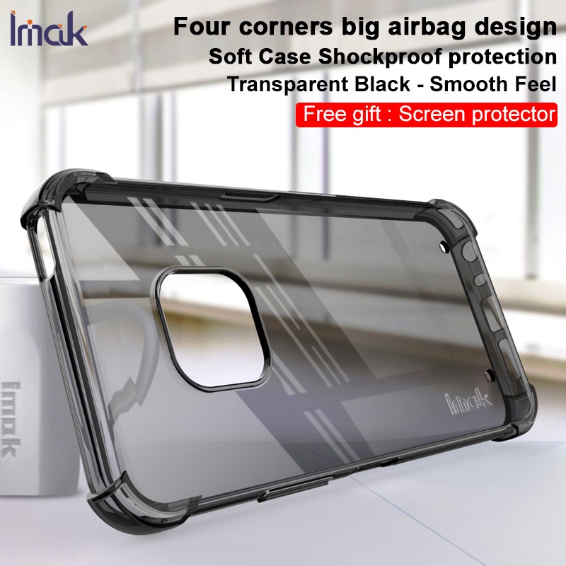 Imak สําหรับ Nokia XR20 กันกระแทก Clear Soft TPU สําหรับ Nokia XR 20 ซิลิโคนใสปกหลังฟิล์มหน้าจอ