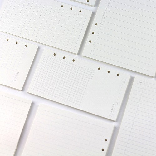 Howo 45s Planner Insert Refill A5/A6/A7 Journal Loose Leaf Refill 6 Holes Ring Binder Planner Refill