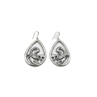 DSP ต่างหูเงินทรงหยดน้ำ ราศีพิจิก เงินแท้ 925 : DSP 925 Sterling Silver Scorpio Earing [ESP00192]