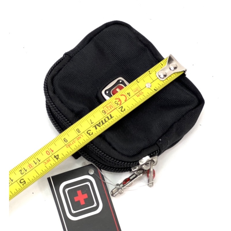 Chinatown leather กระเป๋าผ้าDAKARร้อยเข็มขัด ผ้าซิปคู่+ช่องหน้าใส่ แบงค์ เหรียญ บัตร แว่นส่องพระ บุหรี่