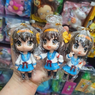 Haruhi Action Figure Set of 3 ชุดโมเดลพวงกุญแจ ฮารุฮิ พวงดุญแจ โพสท่า