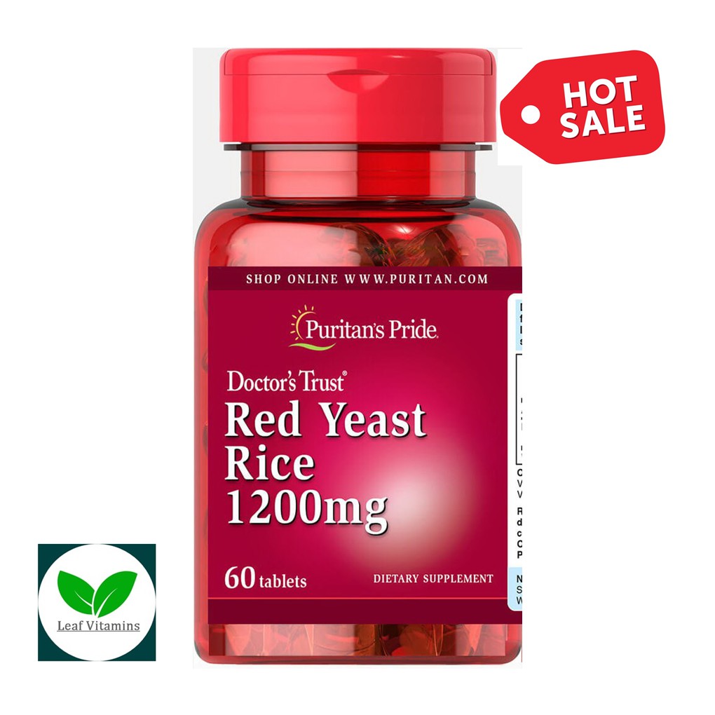 Puritan's Pride Red Yeast Rice 1200 mg / 60 Tablets Shopee Thailand