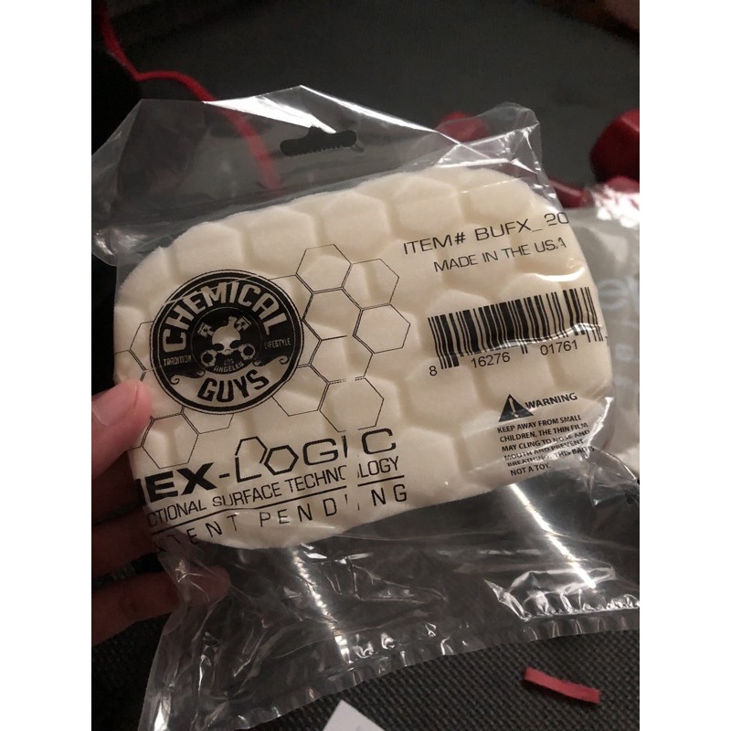 CHEMICAL GUYS HEX LOGIC WHITE POLISHING HAND PAD