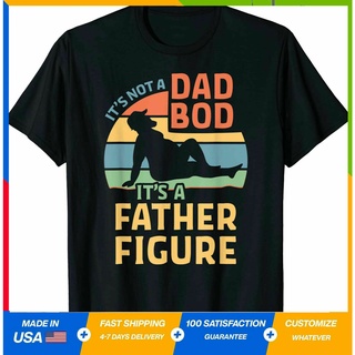 เสื้อยืดสีขาวเสื้อยืด คอกลม ทรงหลวม พิมพ์ลาย ItS Not A Dad Bod ItS A Father สไตล์วินเทจ เรโทร สําหรับผู้หญิงS-4XL