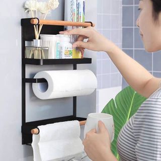 ชั้นแม่เหล็ก ชั้นวางของแม่เหล็ก​ ​ติดข้างตู้เย็น​ KITCHEN Storage Rackจัดเก็บในห้องครัว  -สินค้ามีพร้อมส่ง-