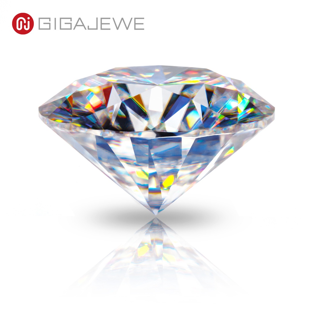 GIGAJEWE Moissanite Real D Color 120ct Round Brilliant Cut Top Quality