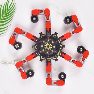 ของเล่นหุ่นยนต์สปินเนอร์ Transformable Robot Fidget Chain Transformer Mechanical Gyro สร้างสรรค์ 1 ชิ้น