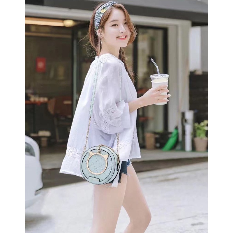 ขายเท ล้างสต็อค 🛍 กระเป๋าสะพายข้าง กระเป๋าถือ เกาหลี 🛍 แฟชั่น ถอดสายได้ ทรงกลม เก๋ๆ สวยๆ ไม่เหมือนใคร เป๋า07.