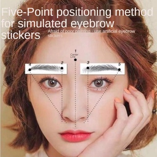 สติกเกอร์รอยสักคิ้ว 6D กันน้ํา ติดทนนาน 6 ชิ้น