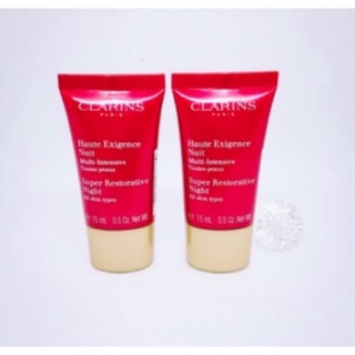 Clarins Super Restorative Night All Skin Types 15 ml  ครีมบำรุงผิว กลางคืน ป้ายไทย ของแท้ รุ่นแพง  คลาแรงส์