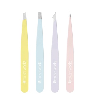 พร้อมส่ง ของแท้ brushworks HD Combination Tweezer Set - (Mixed/Pink/Pastels/Gold)