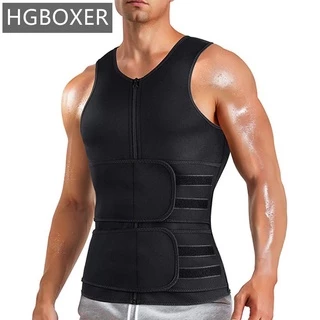 ผู้ชายเข็มขัดกระชับสัดส่วนผ้า Neoprene ซิปเก็บหน้าท้องเสื้อกั๊ก