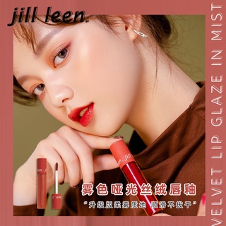 Jill LEEN ลิปสติก ลิปกลอส เนื้อแมตต์กํามะหยี่ เพิ่มความชุ่มชื้น เนื้อแมตต์