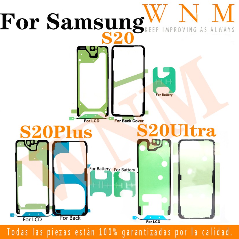 SAMSUNG สําหรับsamsung Galaxy S20 Plus Ultra + / S20Plus S20Ultraโทรศัพท์ด้านหลังแบตเตอรี่LCD Touch Screenฝาครอบกาวเทปด้านหลังแบตเตอรี่แก้วสติกเกอร์กาวอุปกรณ์เสริม