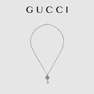 Gucci GUCCI สร้อยคอเงิน จี้กุญแจ G คู่ สําหรับผู้หญิง