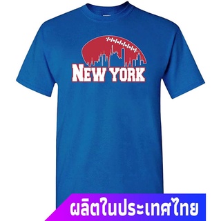 แขนสั้นcrew neckNew York Yankees MBL เบสบอลแขนสั้น  ระบายอากาศได้  คอกลม การพิมพ์แฟชั่น New York Football Skyline Shirt