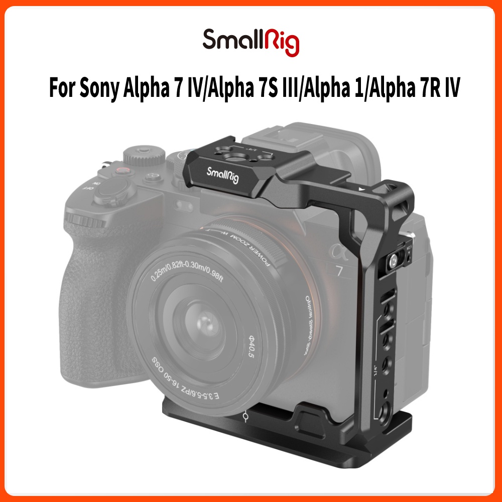 SmallRig กล้องครึ่งกรงสําหรับ Sony Alpha 7 V / Alpha 7 IV/Alpha 7S III/Alpha 1/Alpha 7R IV 3639