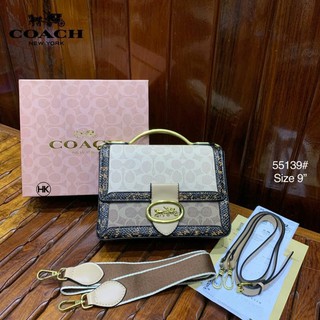 กระเป๋าสไตล์โค้ช Coach bag style กระเป๋าสะพายไหล่ ฟรีกล่องแบรนด์เกรด : มิลเลอร์ขนาด : 9 นิ้ว