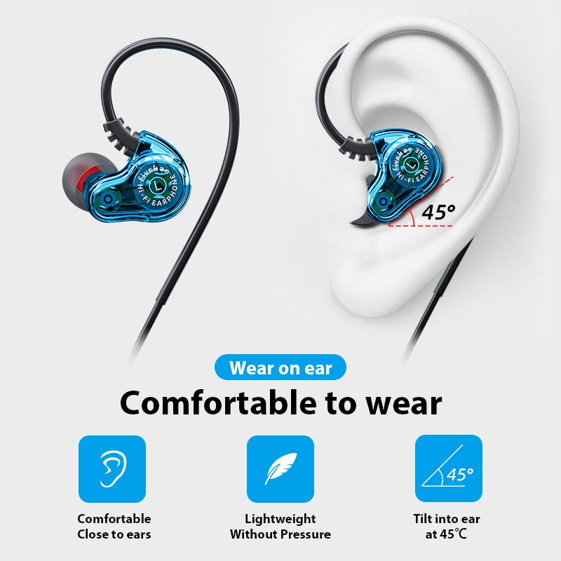 Newmsnr Type C 9D Surround หูฟังอินเอียร์พร้อมไมโครโฟนสําหรับ Android หูฟังอินเอียร์สำหรับเล่นกีฬาพร้อมไมโครโฟนสำหรับโทรศัพท์มือถือแบบไดนามิคเบสคู่