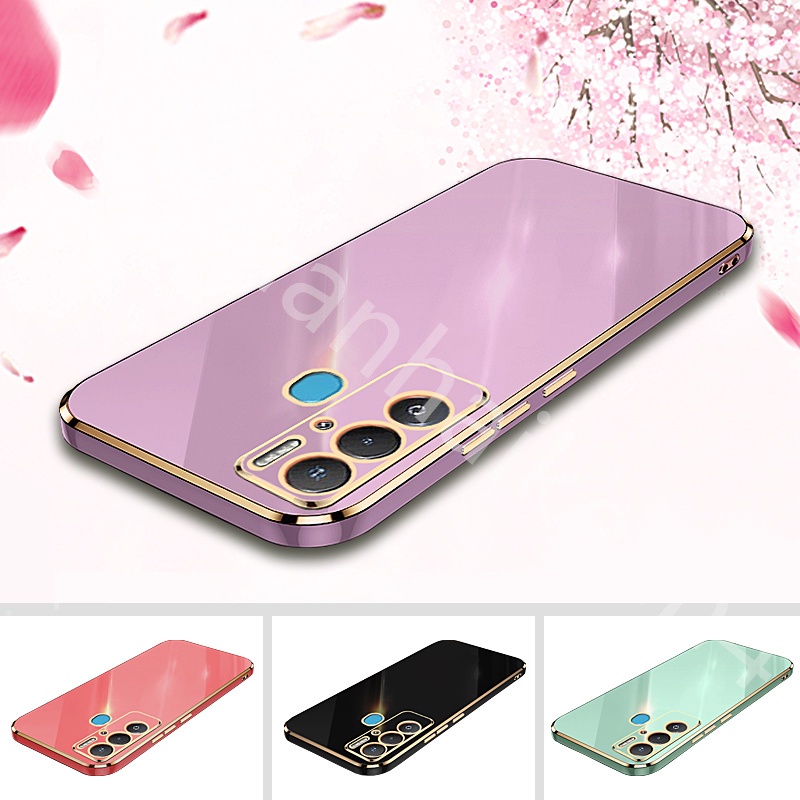 Tecno Pova Neo Tecno LE6 Traight Edge Electroplated ชุบกรณีปกหลังสําหรับ Tecno Pova Neo Tecno LE6 นุ