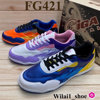 GiGa FG421 รองเท้าฟุตซอลกีก้า (37-44) สีขาว/กรม/ส้ม