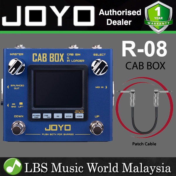 Joyo R-08 CAB BOX เอฟเฟกต์กีตาร์และเบสพร้อมตู้และเครื่องจําลองแอมป์ไฟฟ้า (R08 R 08)