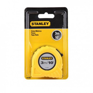 Stanley ตลับเมตร 3m/10ฟุต รุ่น 30-486 ปุ่มล๊อค 3 ระดับ สายวัดเคลือบด้วยไทล่อน ช่วยยืดอายุการใช้งาน ตัวเลขดูชัดเจน