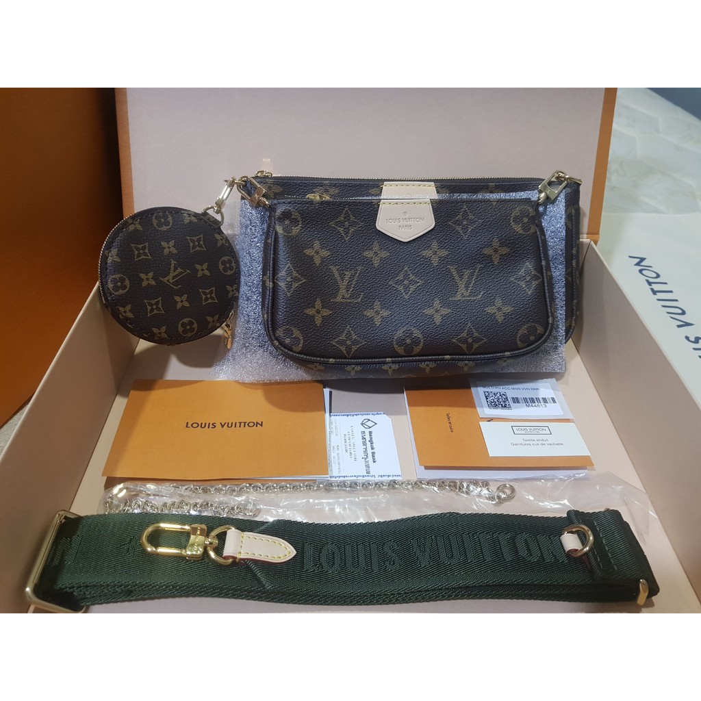 New Louis Vuitton Multi-Pochette Accessories สายสีเขียว