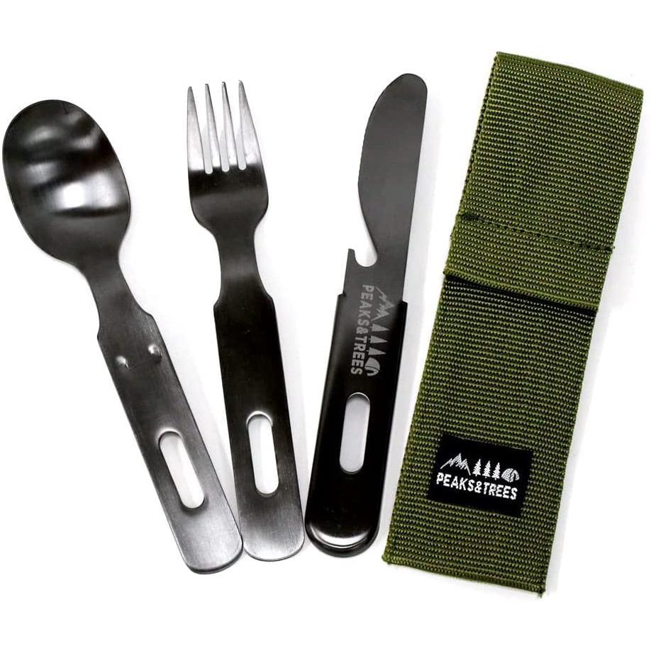 Peaks & Trees Black Oxide Cutlery 3 Piece Set