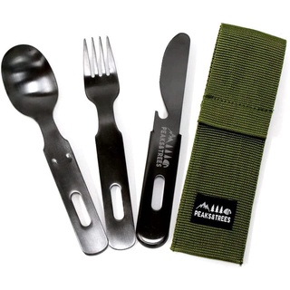 Peaks &amp; Trees Black Oxide Cutlery 3 Piece Set