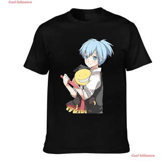 เสื้อยืดคอกลมCool followers ผู้ชายและผู้หญิง XinsZeng Assassination Classroom Mens Cotton Performance Short Sleeve T-Sh