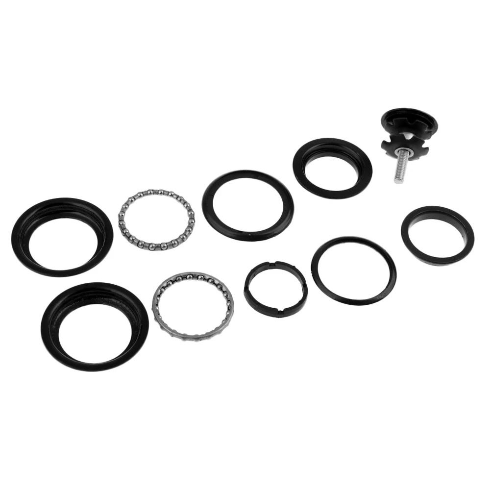 AQUATECH Threadless Fork ทนทานสีดำ สำหรับMTBและจักรยานเสือหมอบ ขนาด1 1/8