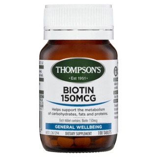 แบรนด์ Thompsons สูตร Biotin 150 mcg