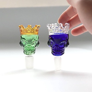 ถ้วยแก้วสี กะโหลกมงกฎ งานฝีมือ 14.5mm