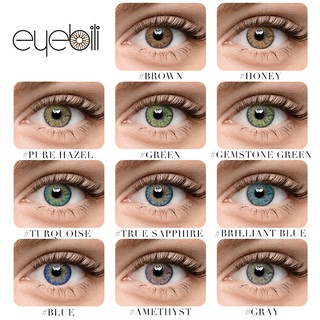 Eyebili 2 ชิ้น 1 คู่ คอนแทคเลนส์ บิ๊กอาย แต่งหน้า คอนแทคเลนส์ สีธรรมชาติ นุ่ม (ฟรีกล่องเลนส์)