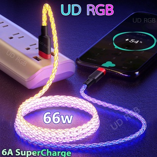 สายชาร์จไฟเปลี่ยนสี RGB 66W