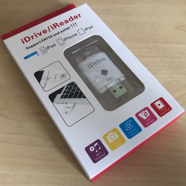 iDrive แฟลชไดร์ฟสำรองข้อมูลสำหรับ iPhone/iPad