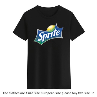 เสื้อยืดคอกลม พิมพ์ลาย Sprite สีดํา สีขาว สําหรับผู้ชาย และผู้หญิง