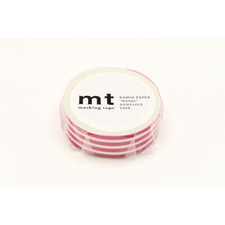 mt masking tape border framboise (MT01D383) / เทปตกแต่งวาชิ ลาย border framboise แบรนด์ mt masking tape ประเทศญี่ปุ่น