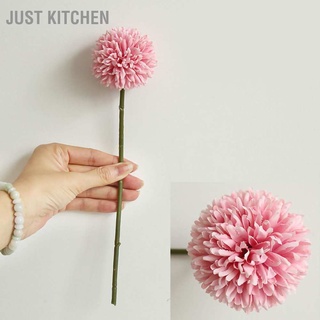 Just Kitchen Simulation Hydrangea Bouquet Fake Silk Flower Ball Chrysanthemum for Dining Table Living Room Home Decoration