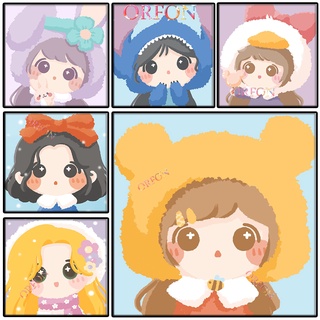 【ORFON】ภาพวาดสีน้ํามันดิจิทัล รูปการ์ตูนดิสนีย์ เพ้นท์มือ ตามตัวเลข DIY สําหรับตกแต่งบ้าน