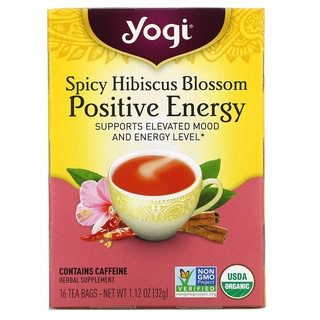 [แยกซอง/ยกกล่อง] ชา Yogi Tea, Spicy Hibiscus Blossom Positive Energy